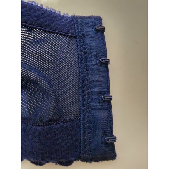 Glamorise Women's Wide Strap Bra No Wire 15564 Blue Size 46H - Picture 4 of 6